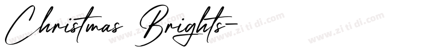 Christmas Brights字体转换